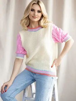 Short sleeve sweater model 178640 PeeKaBoo