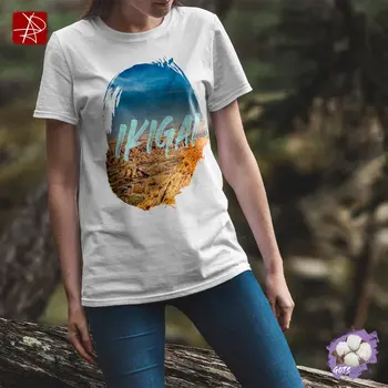 Eco-Friendly GOTS Organic Cotton T-Shirt “Ikigai” Desert Landscape