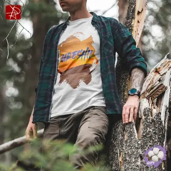 Eco-Friendly GOTS Organic Cotton T-Shirt "Ureshii" Sunset Happiness