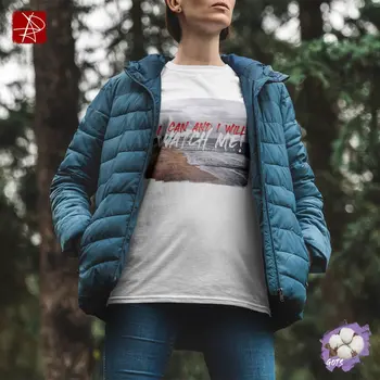 Eco-Friendly GOTS Organic Cotton T-Shirt with "I Can and I Will" Beach