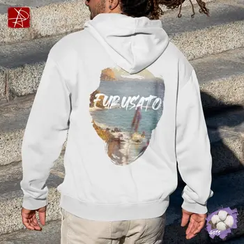 Furusato Organic Cotton Hoodie – Unisex Coastal Design | GOTS Certified Eco-Friendly