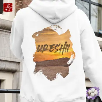 Ureshii Organic Cotton Hoodie – Unisex Sunset Happiness Design | GOTS Certified Eco-Friendly
