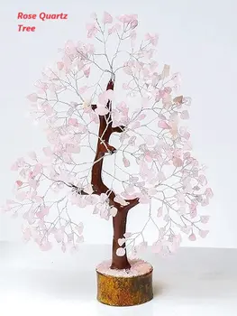 Rose Quartz Gemstone Tree, Feng Shui Crystal Tree