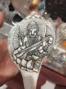 Hand Carved Conch/Shell Sankh