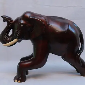Hand Carved Elephant Statue,  Wooden Elephant Sculpture