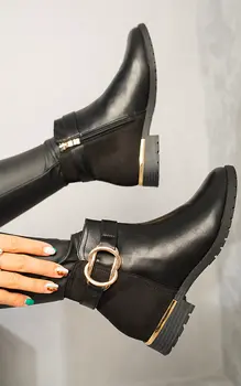 Leather Lace Up Front Platform Womens Boots