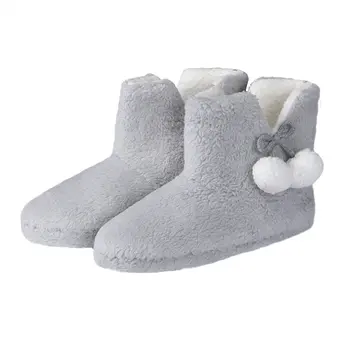TEDDY BOOT SLIPPERS SIZES S, M AND L IN GREY