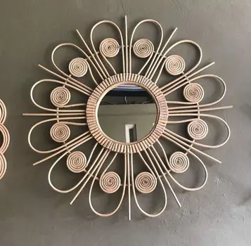 Hairpin Rattan Mirror