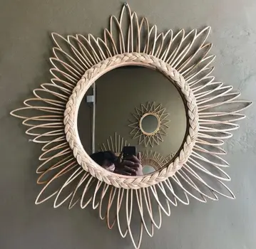 Sun Rattan Mirror