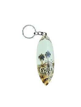 Bali Wooden Surfboard Keychain