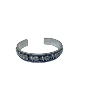 elephants Bangle 925 Sterling Sliver
