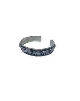 elephants Bangle 925 Sterling Sliver