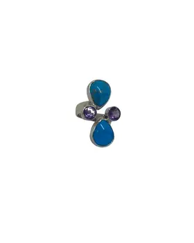 Mix Turqouise Stone  925 Sterling Sliver