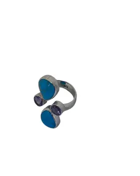 Mix Turqouise Stone  925 Sterling Sliver