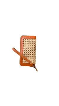 Ammy Bali Handmade Leather Rattan Webbing HandBag