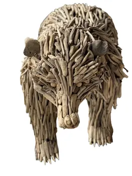 Bear Drift Wood Home Decoration