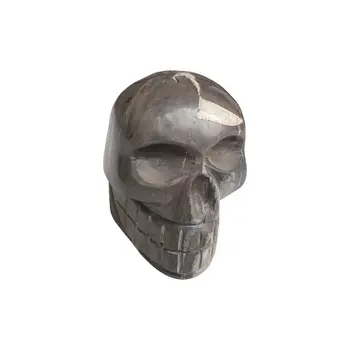 Mysterious Tribal Bali Fossil Wood Skull Carving