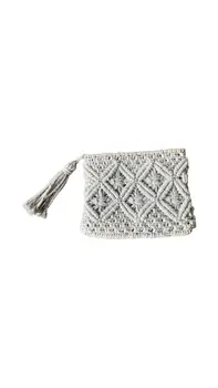 Bali Grey Clutch Macrame
