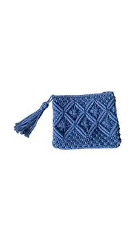 Bali Blue Clutch Macrame