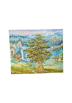 Majestic Giants: A Celebratory Painting Of The Beauty And Power Of Trees