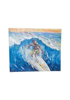 Island Dreams: A Dynamic And Energetic Surfing Painting Inspired By Bali