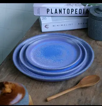 Medium Blue Ceramic Plate