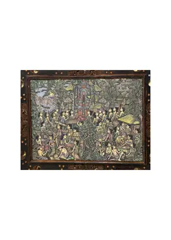 Pura Bali Art Painting With Chinese Ink Technique
