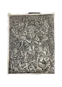 Blessed Bali Art Painting With Chinese Ink Technique