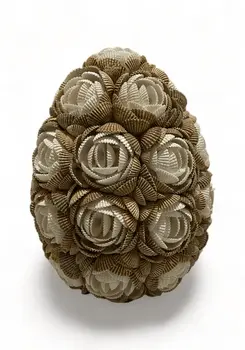 Egg Brown Flower Shell Lampshade