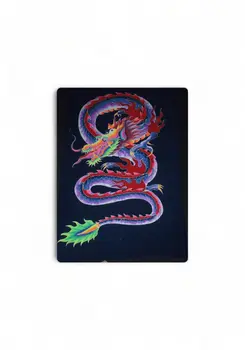 Dragon Bali Hand-Painted UV-Reactive Neon Tapestry