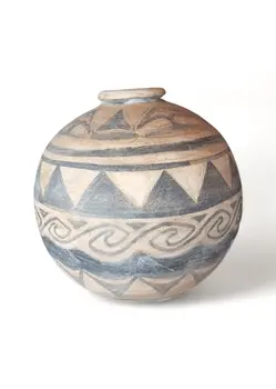 Hand-Painted Gaya Papua Round Vase