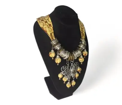 Kamboja Batik Statement Necklace