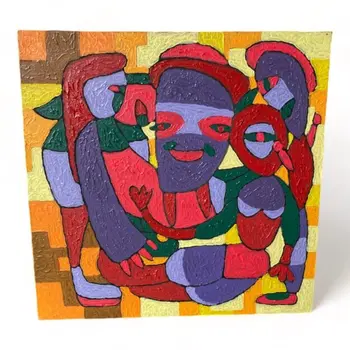 Traditional Timorese Figure Balinese Fine Art Painting