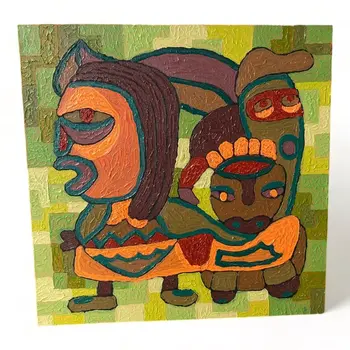 Abstract Aura Artistry Balinese Fine Art Painting