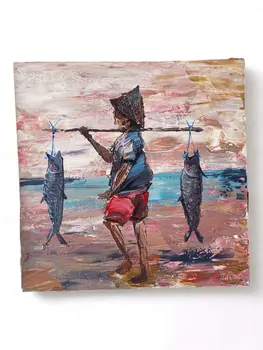 Ajik Mancing Balinese Fine Art Painting