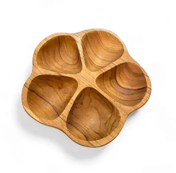 Jati Wood Divided  Serving Tray