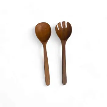 Set Jati Wood Salad Spoon And Fork