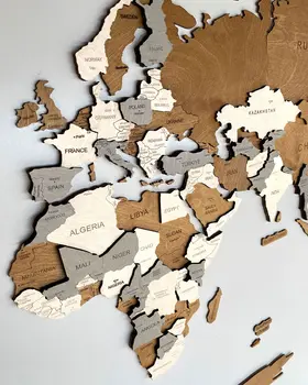 Wooden 3D Wall Map | CREME