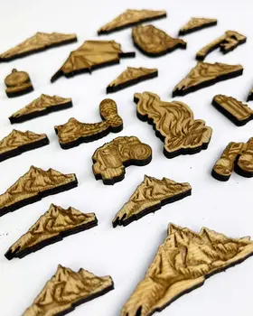 Mountain for a Wooden World Map