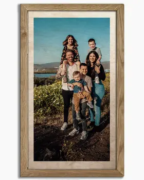 Wooden picture of Your Photo, in an oak frame