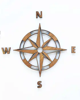 Wind rose on the wall art