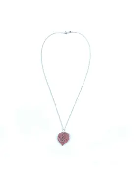 Charms Marmoleados y Elegancia Dorada: Collar hoja rosa
