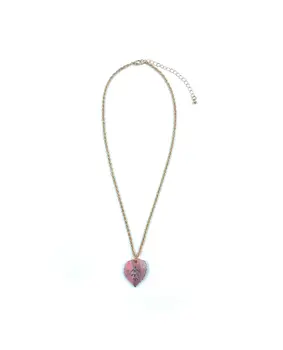 Collar HOJA: un tributo a la naturaleza con un toque rosado encantador