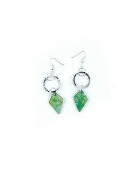 Pendientes rombo y anillo