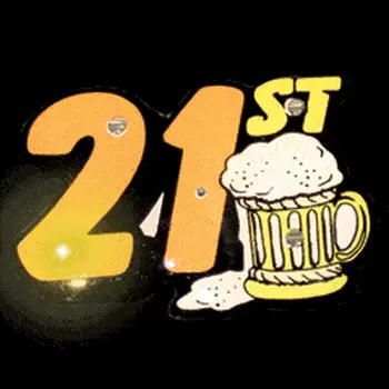 21st Birthday Flashing Body Light Lapel Pins