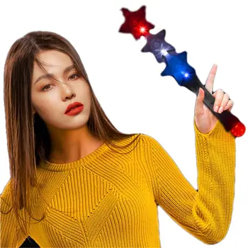 3 Star Red White Blue Patriotic Wand