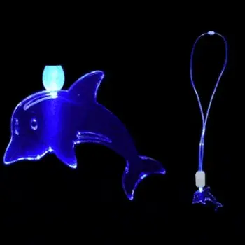 Acrylic LED Blue Dolphin Necklace
