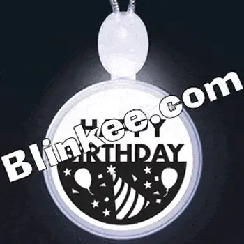 Acrylic Light Up Happy Birthday Necklace