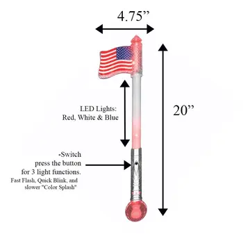 LED USA Flag Wand