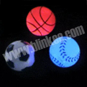Assorted Flashing Mini Sports Bouncy Balls